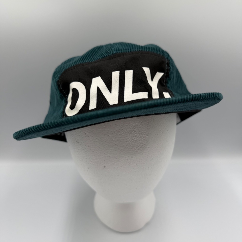Only NY 5 Panel Corduroy Hat Teal Green Adjustable Strapback Made in USA Cap NEW